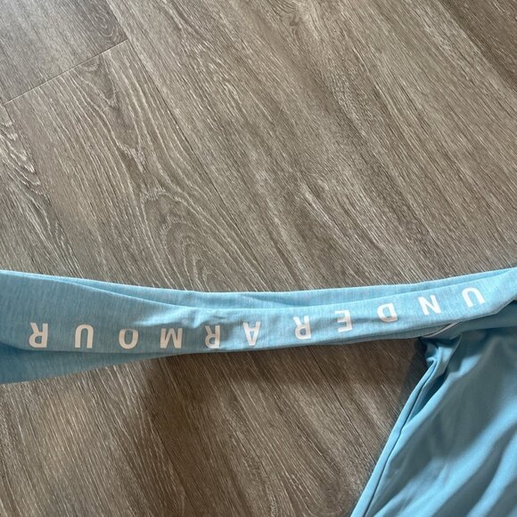 Under Armour UA Womens L Velocity 1355646 Hooded Long Sleeve Top Teal Athletic - Picture 3 of 4